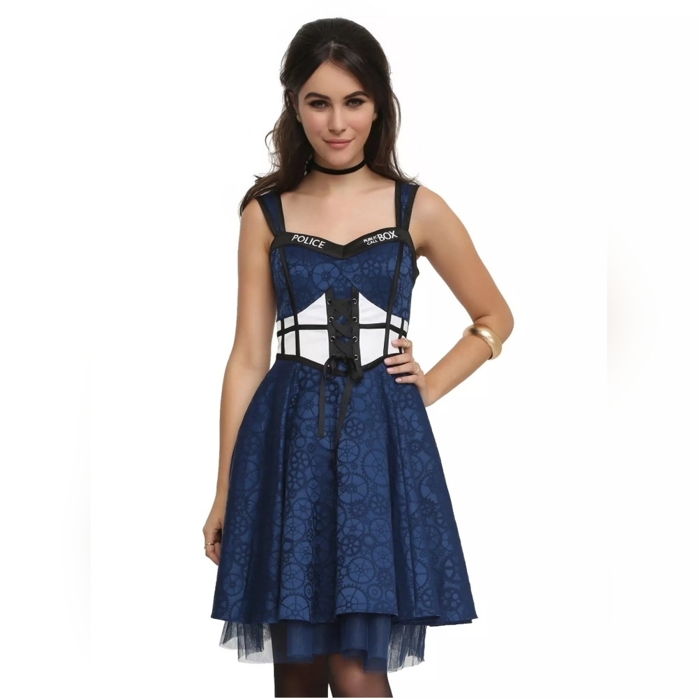 Blue Limited Edition Doctor Who TARDIS Dress, Medium NWT